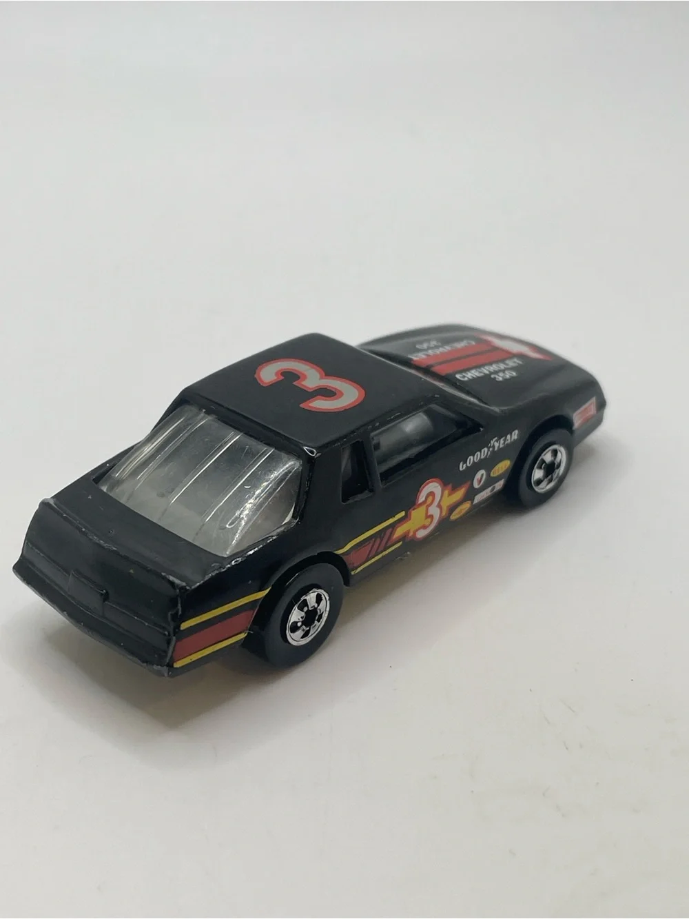 Vintage Hot Wheels 1988 Black Monte Carlo Stock Car #3 Blackwall Malaysia